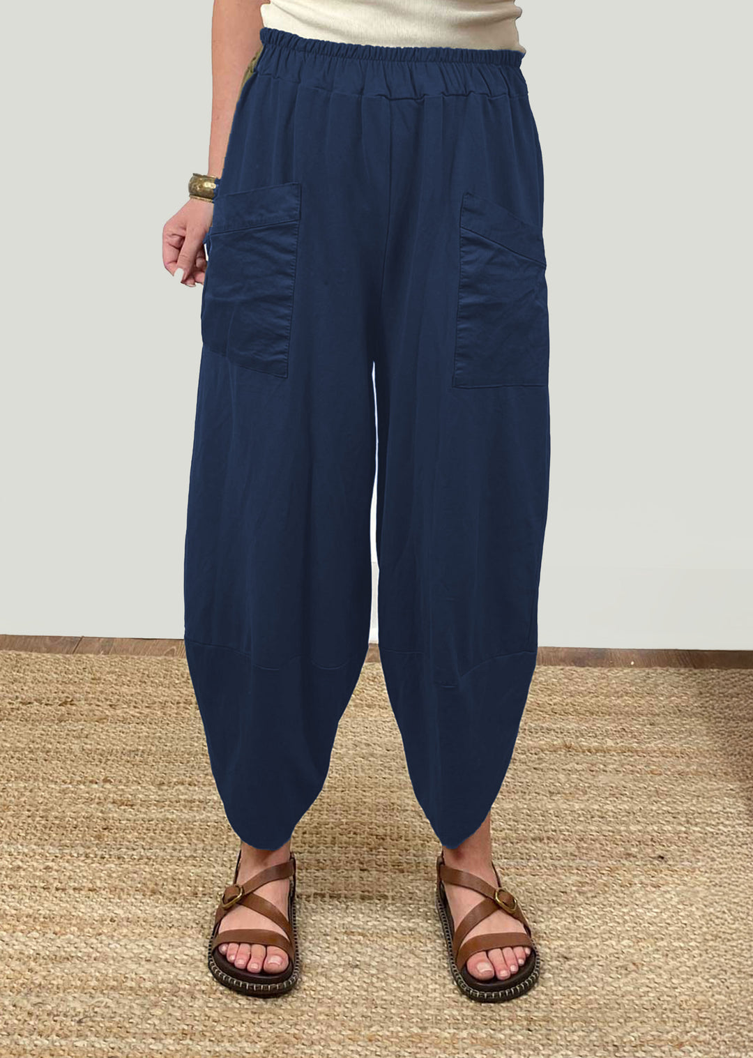 Navy Barrel Pants