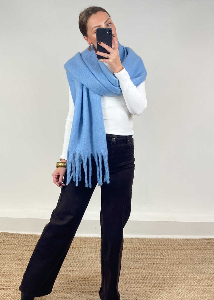Alba Blanket Scarf Blue
