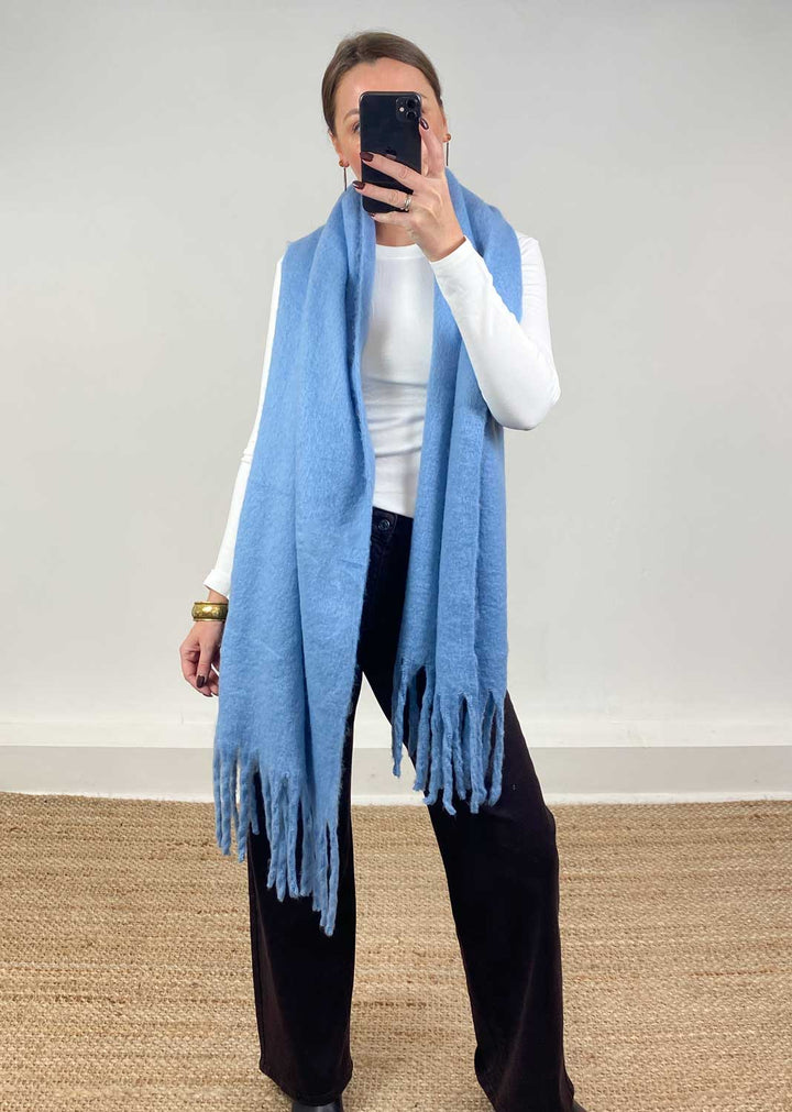Alba Blanket Scarf Blue