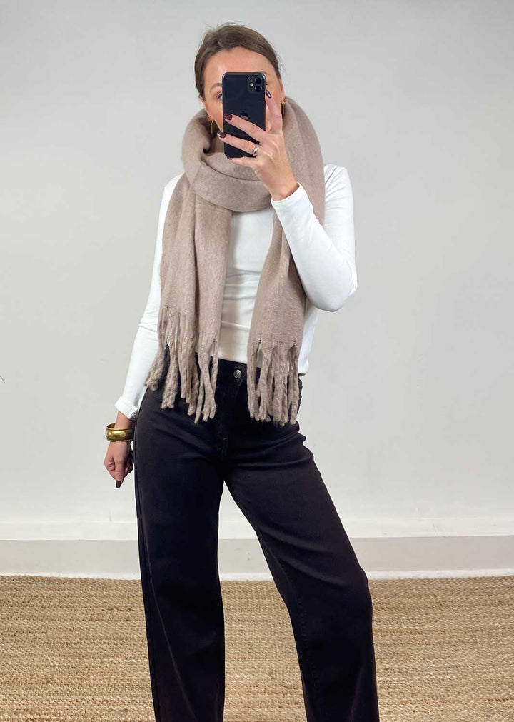 Alba Blanket Scarf Taupe