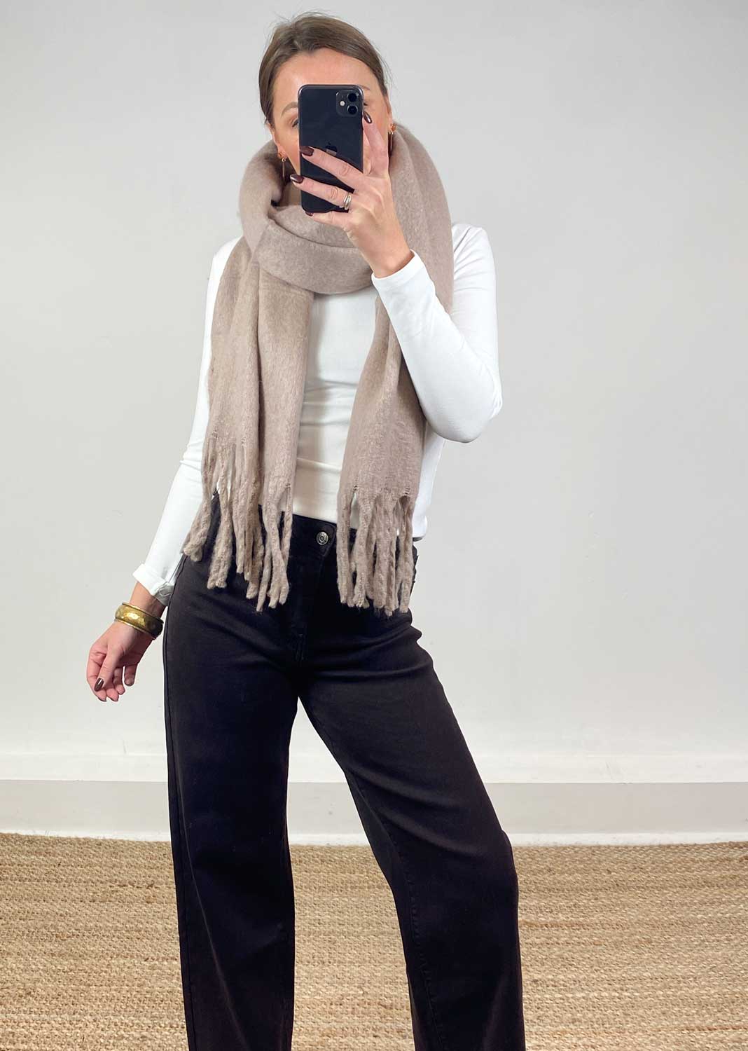 Alba Blanket Scarf Taupe