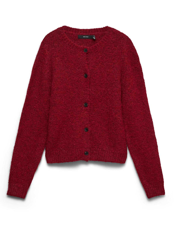 Novah Wool Blend Knit Cardigan Red