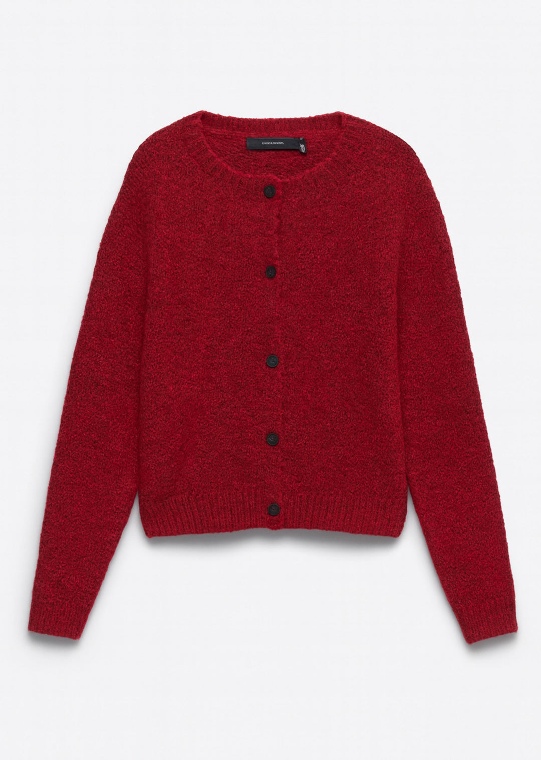 Novah Wool Blend Knit Cardigan Red