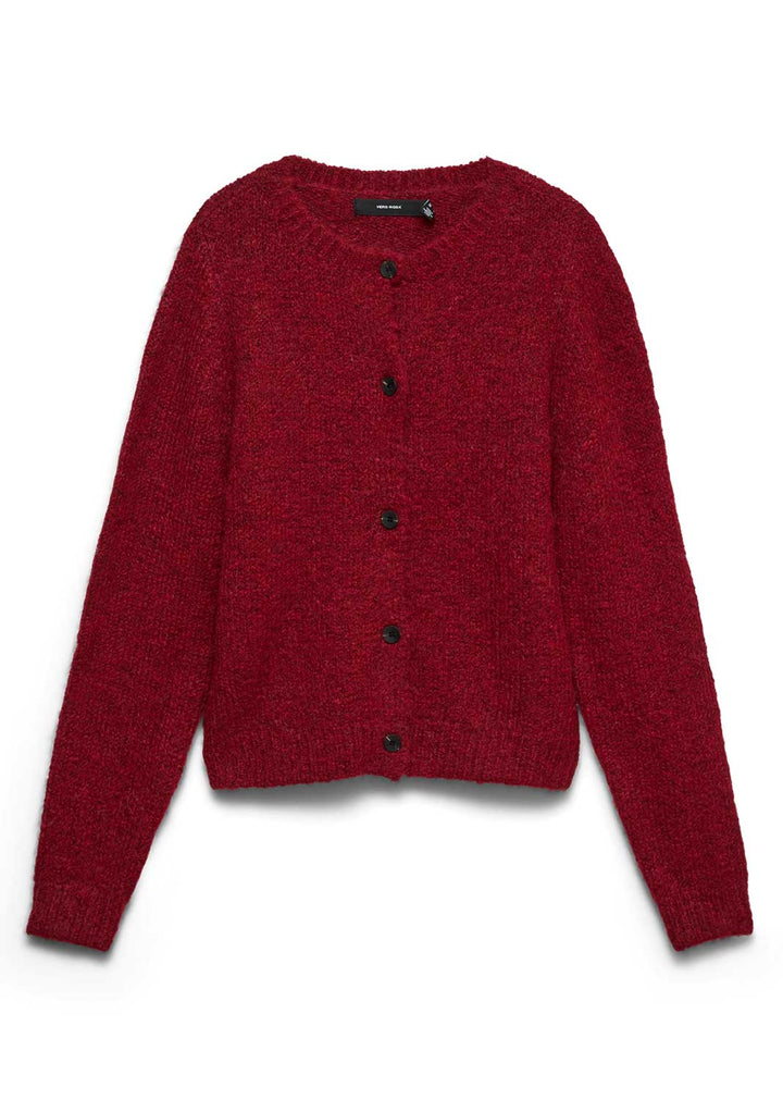 Novah Wool Blend Knit Cardigan Red