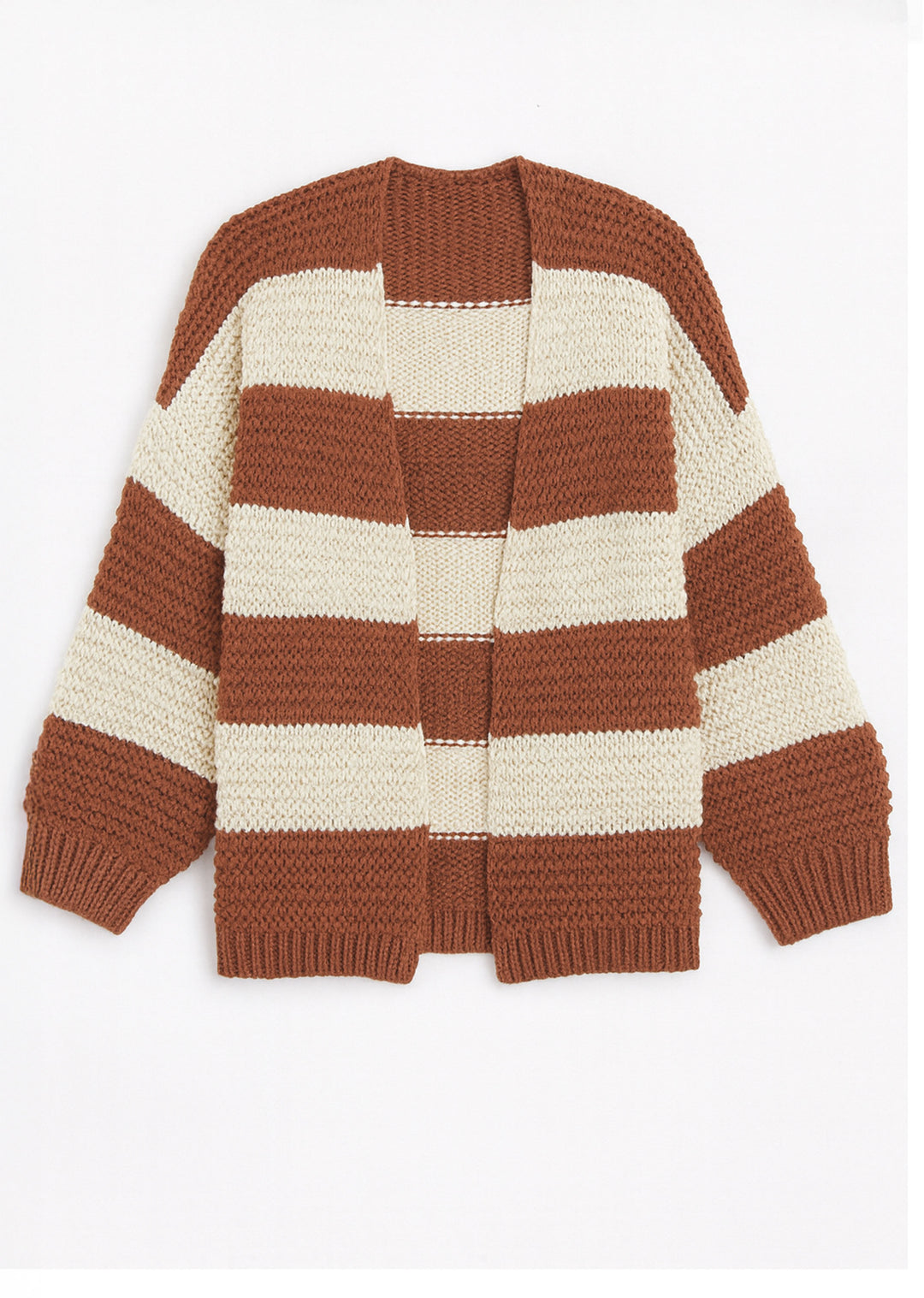 Tan and cream stripe cardigan 