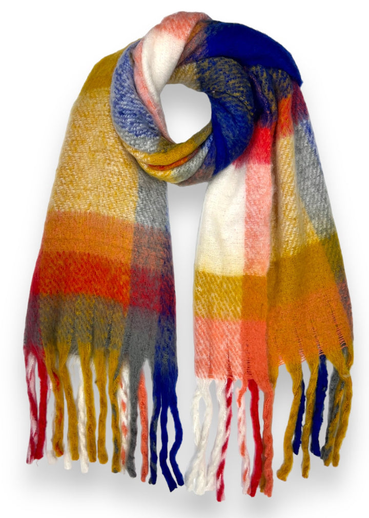 Orange Checked Scarf