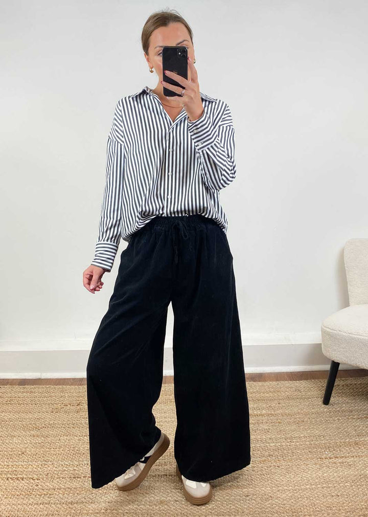 Ore Striped Shirt Black