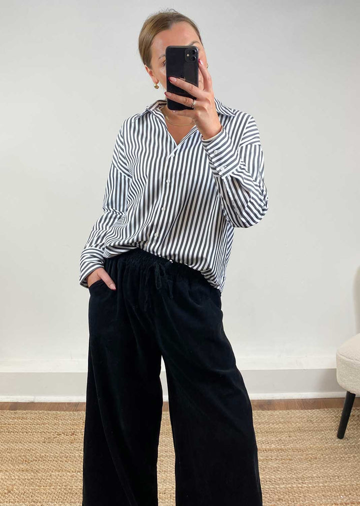 Ore Striped Shirt Black