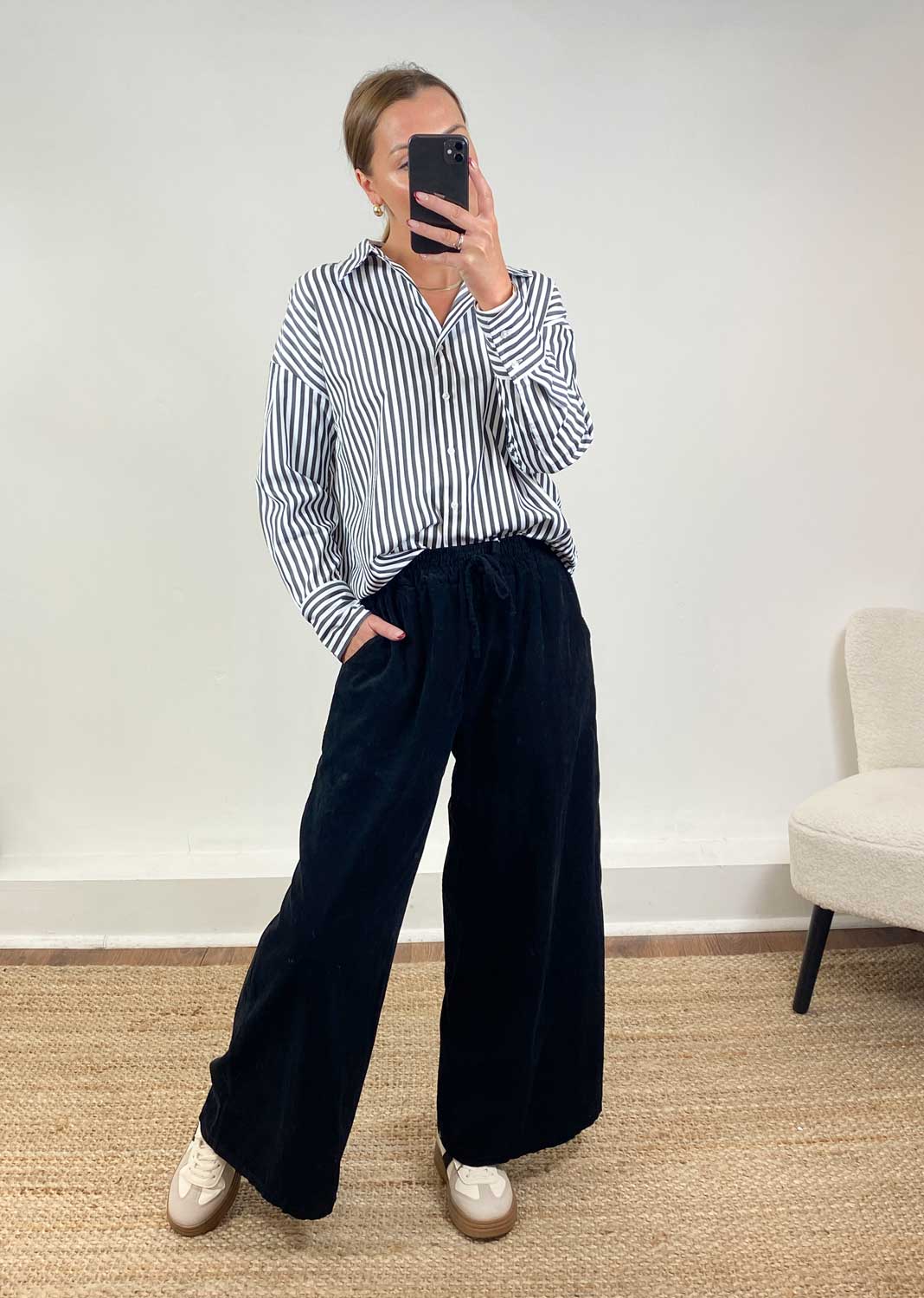 Ore Striped Shirt Black