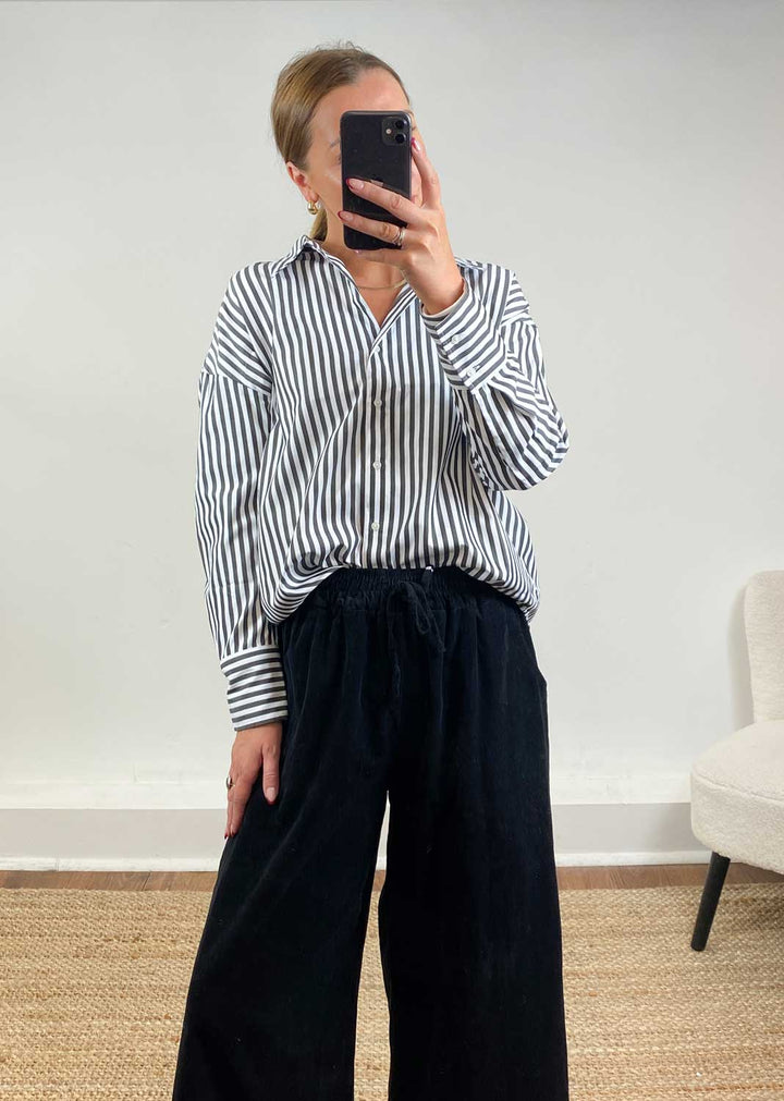 Ore Striped Shirt Black
