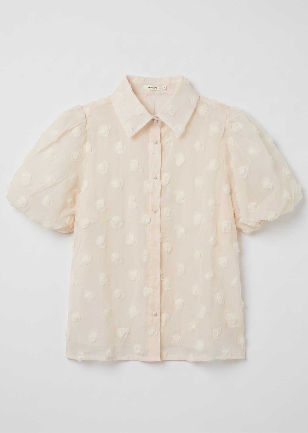 Oriel Cream Organza Blouse