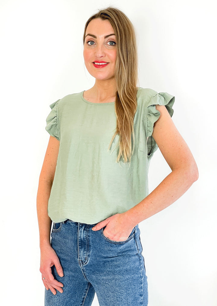 Pia Button Back Top