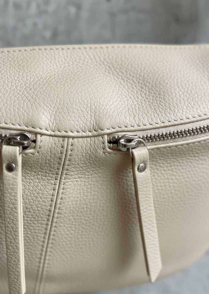 Ray Leather Sling Bag Cream
