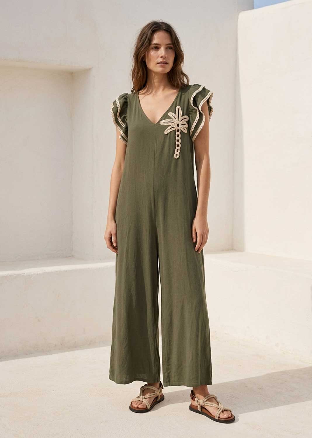 sage green jumpsuit 