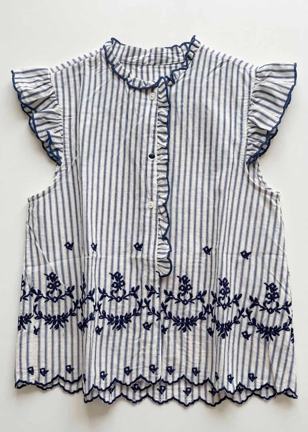 Rowan Navy Embriodered Blouse