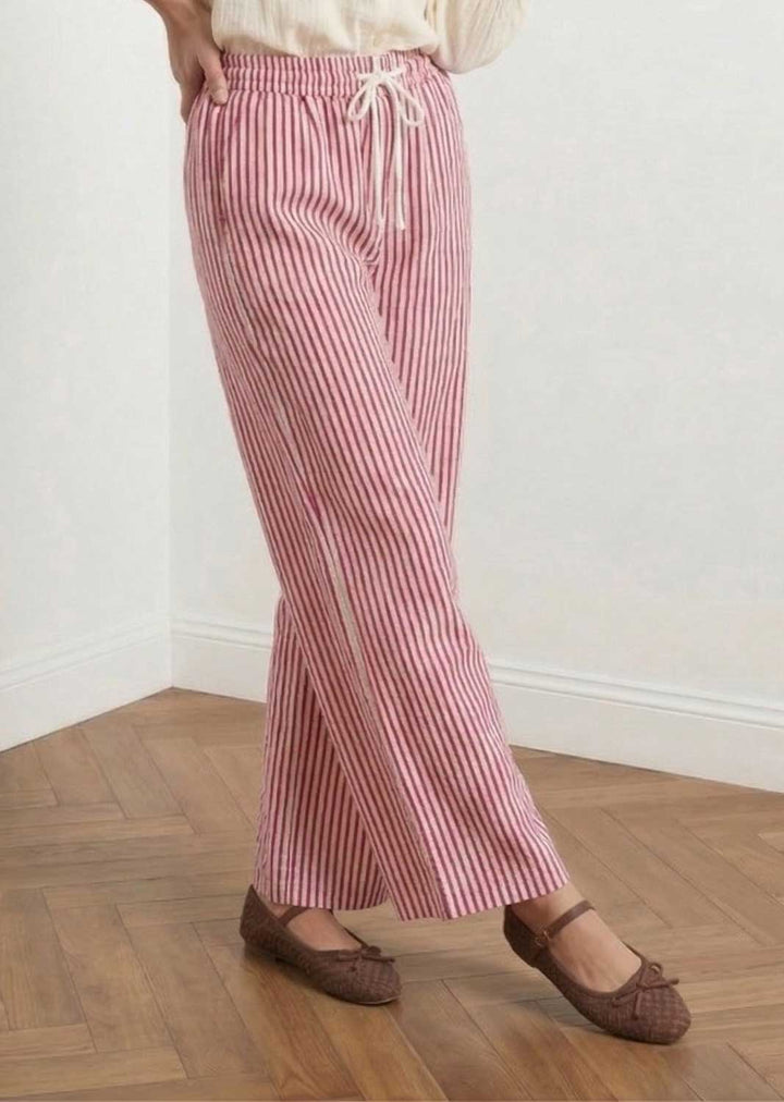 Scarlett Raspberry Stripe Pants