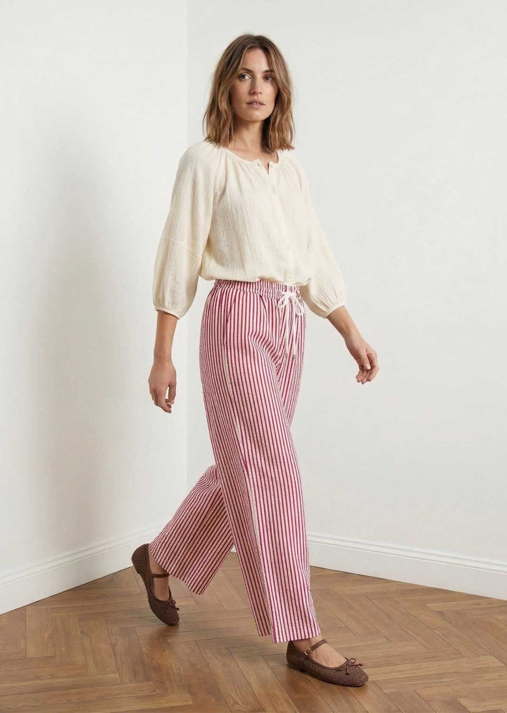 pink stripe pants 