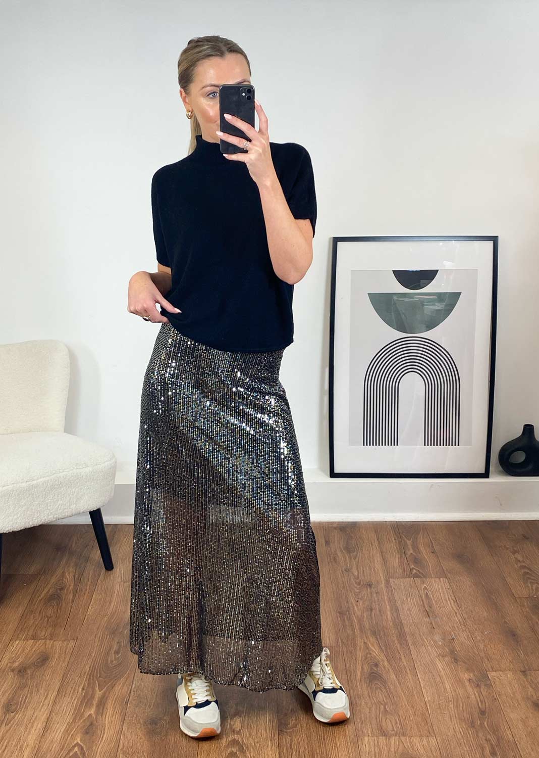 Sadie Sequin Maxi Skirt