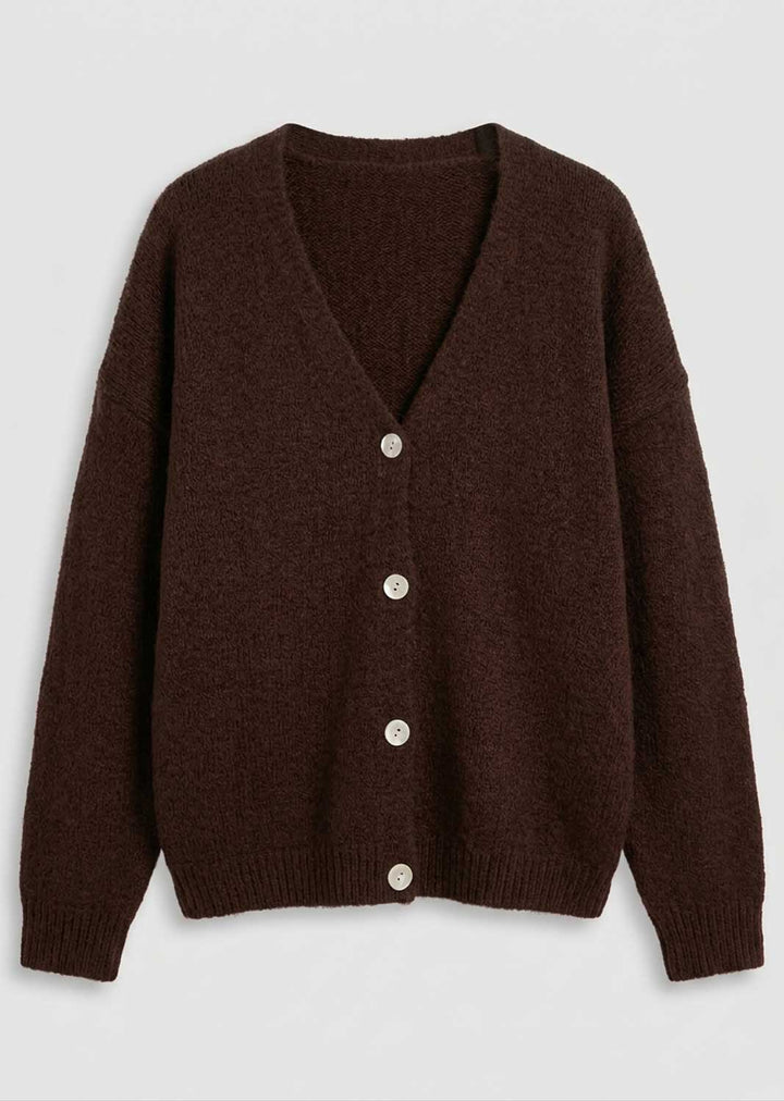 Saffron Wool Blend Cardigan