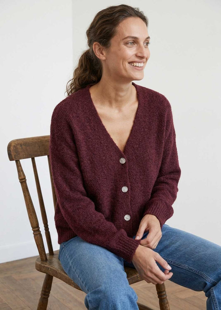 Saffron Wool Blend Cardigan
