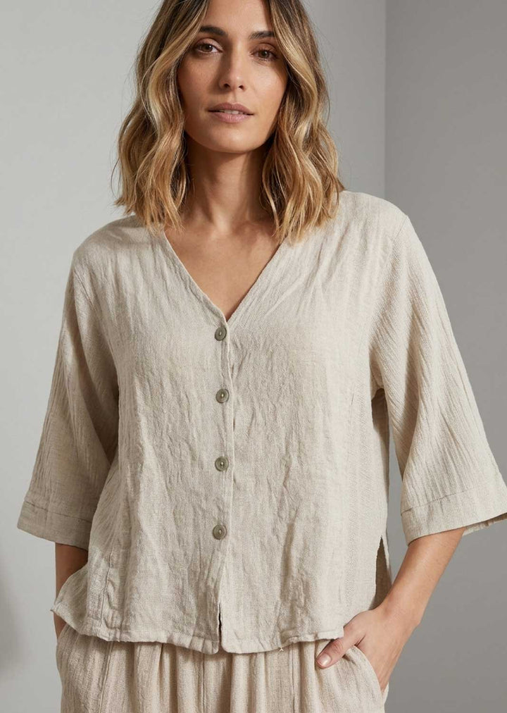 Sandy Cream Cheesecloth Jacket