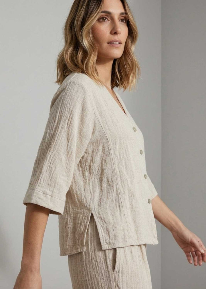 Sandy Cream Cheesecloth Jacket