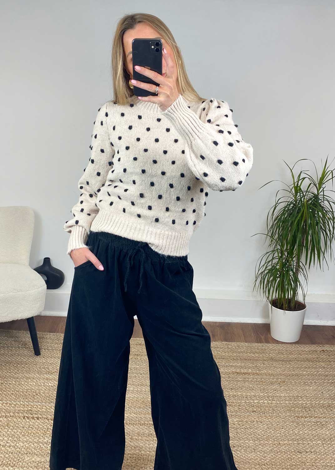 Sigrid Dotty Jumper in Cream