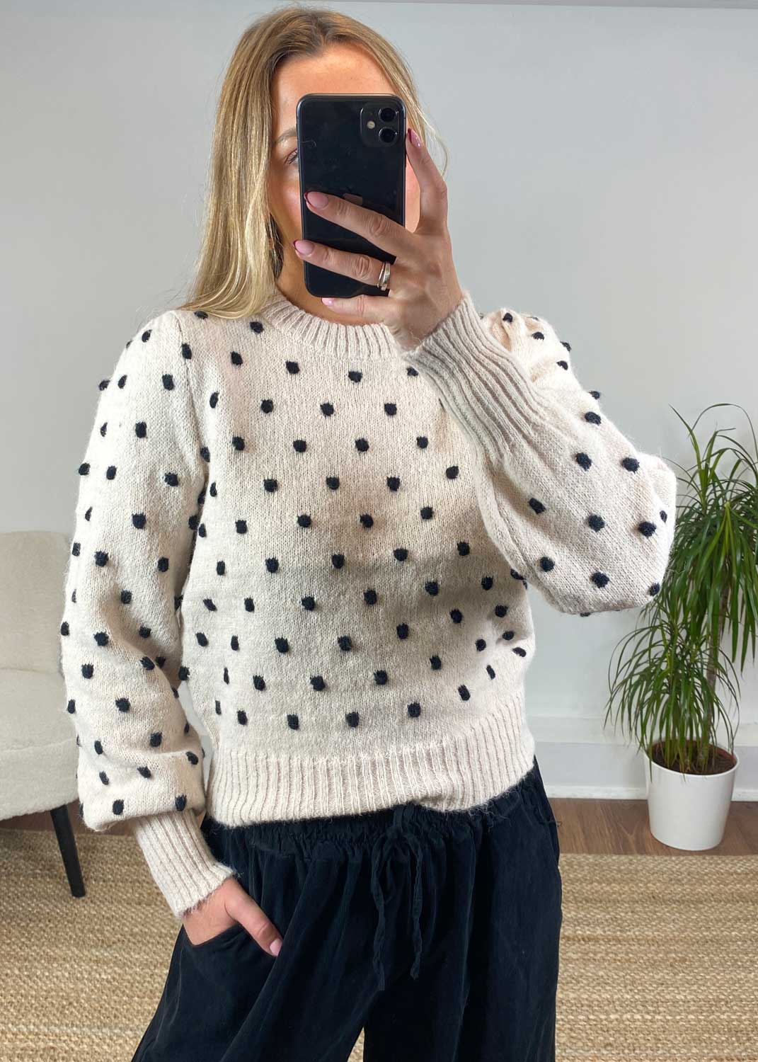 Sigrid Dotty Jumper in Cream