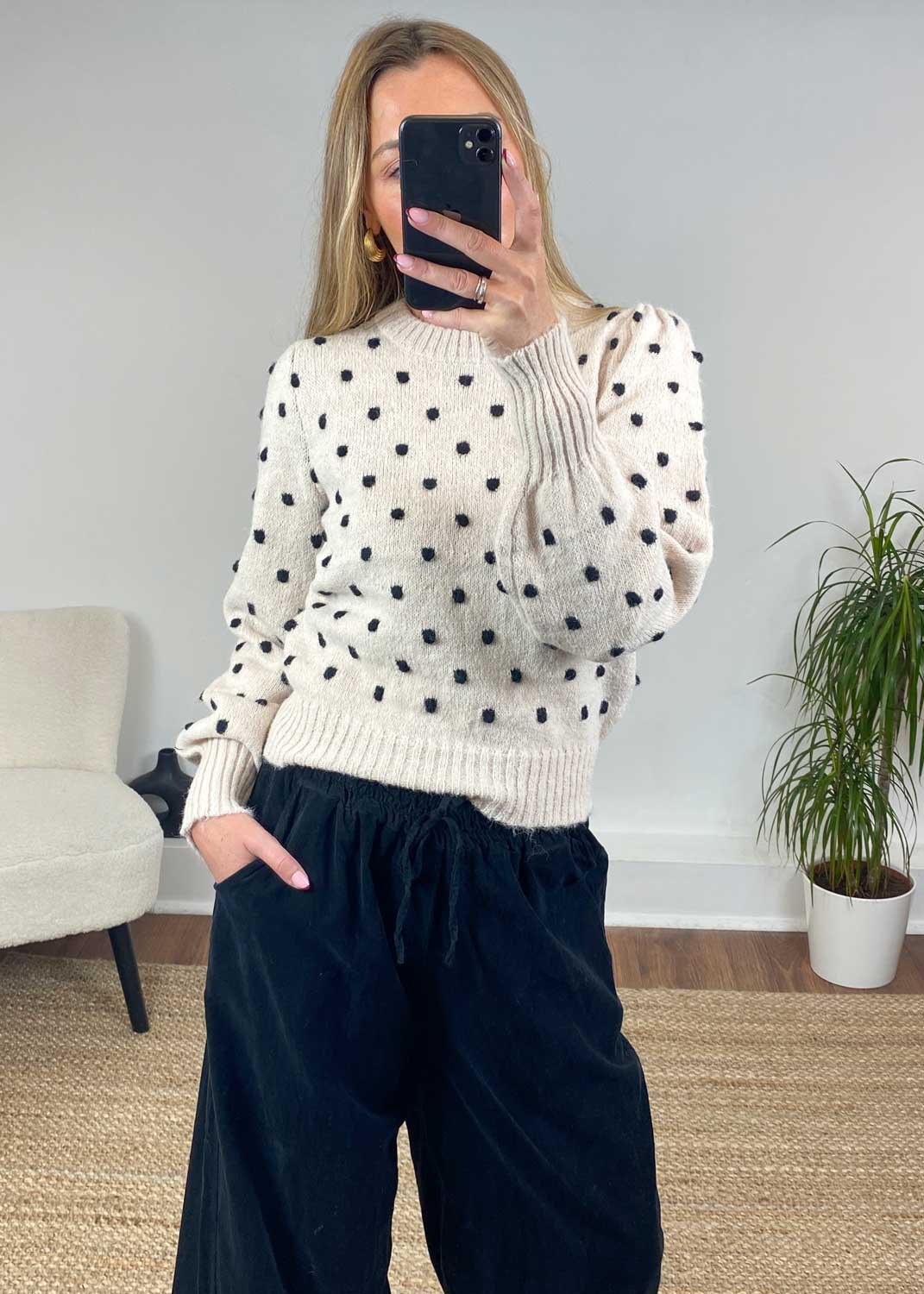 Sigrid Dotty Jumper in Cream