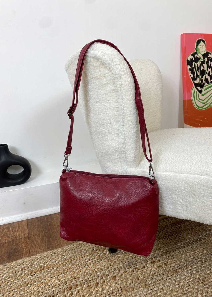 Slouchy 2 in 1 Tote Bag Burgundy