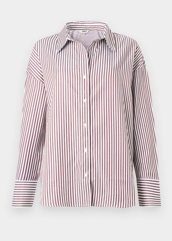 Burgundy Striped Shirt 