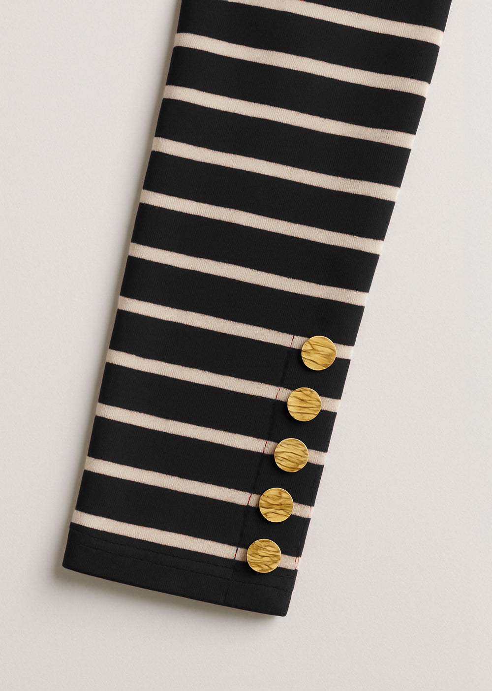 Stripe Jersey Top Black