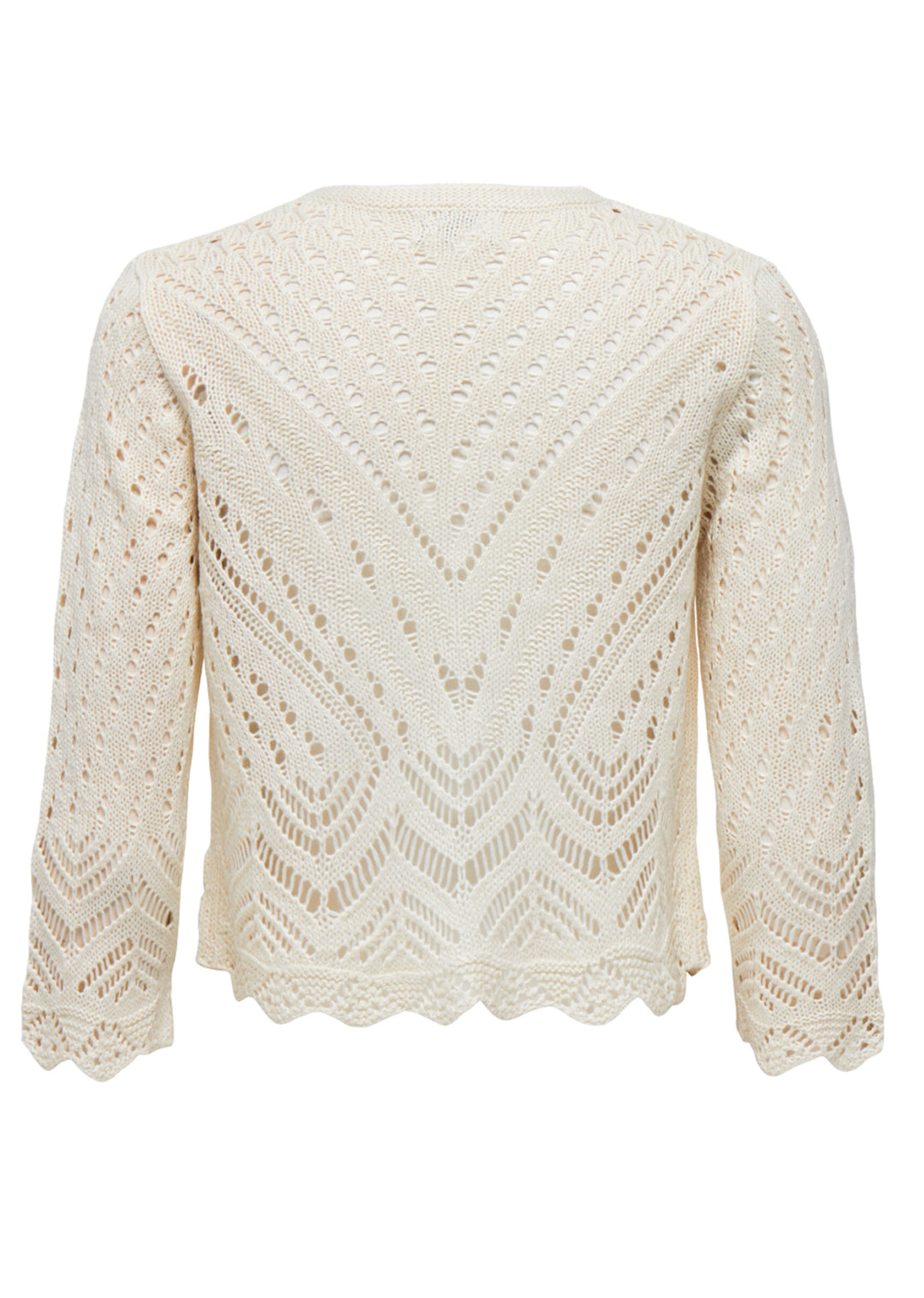 Sunni Crochet Knit Cardigan in Cream