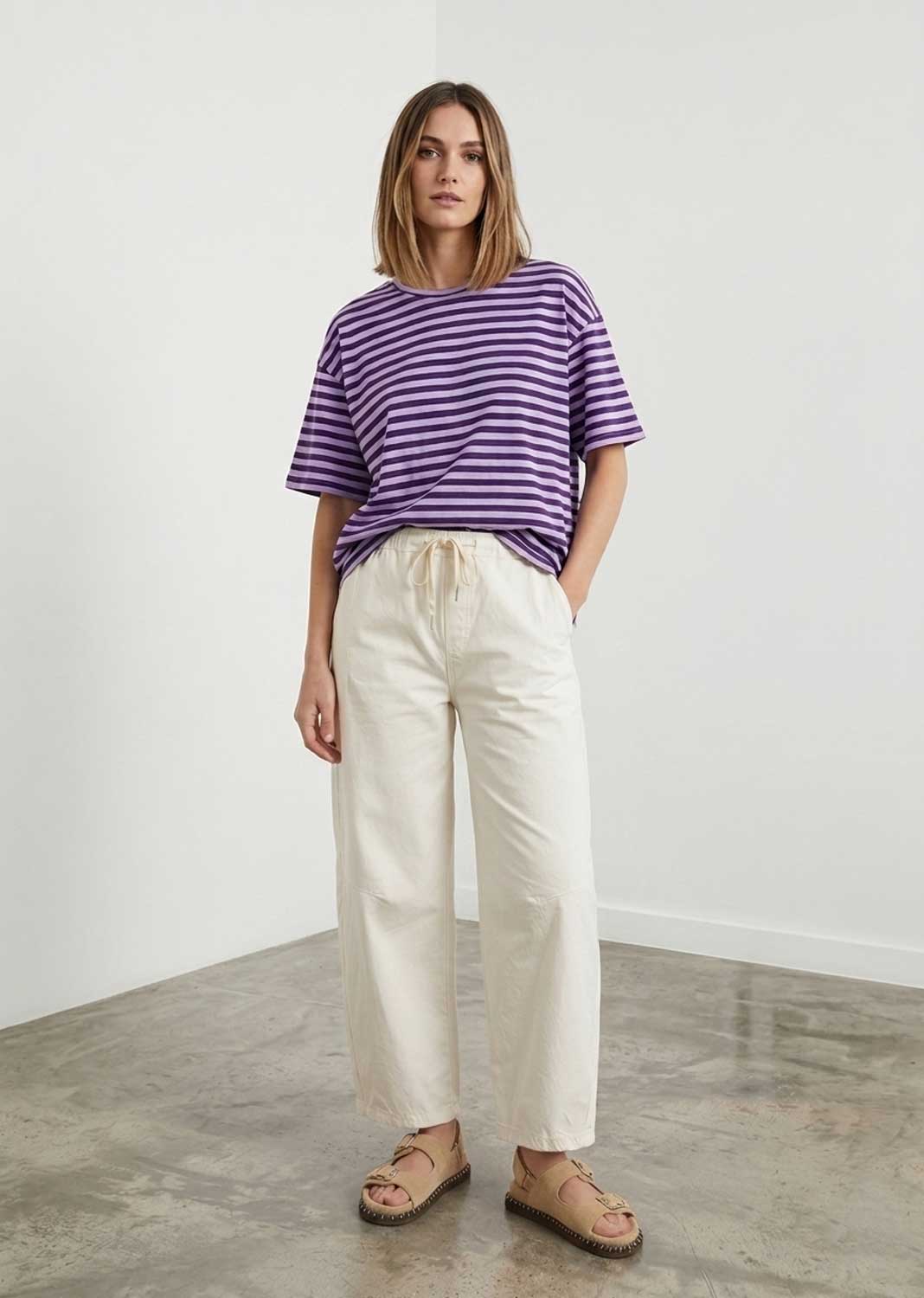 purple stripe tshirt