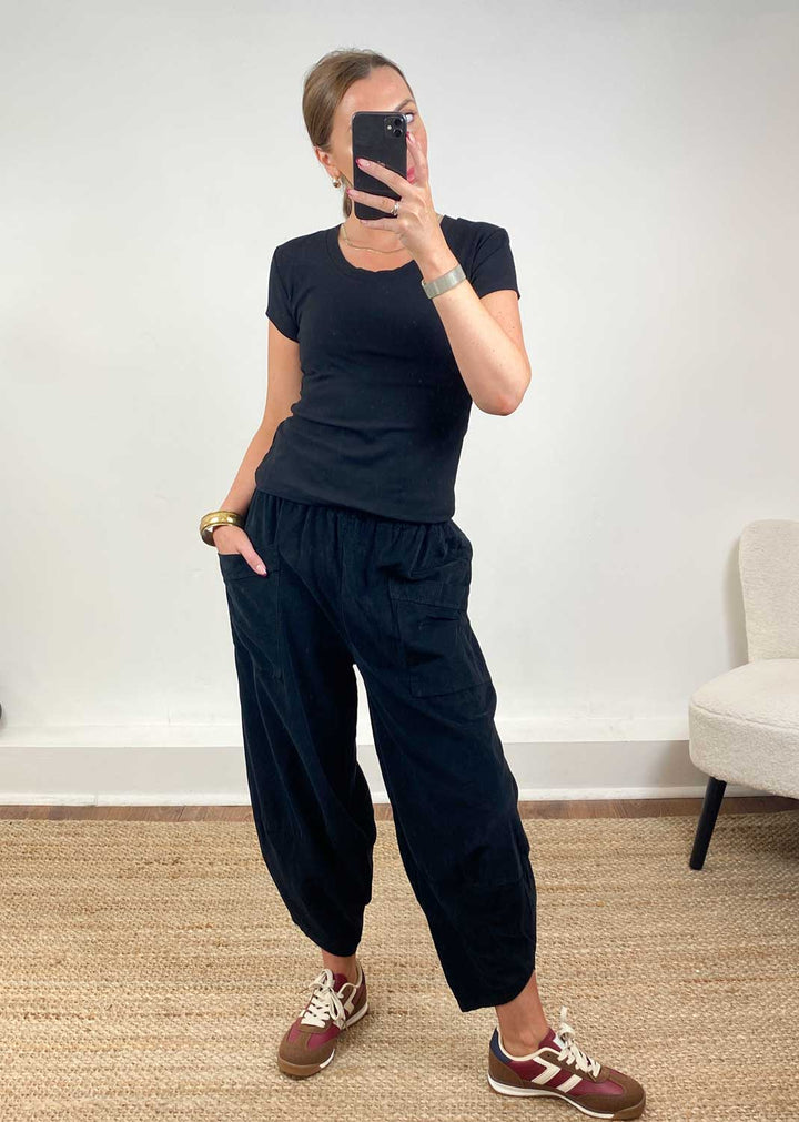 Tara Scoop Neck Tshirt Black