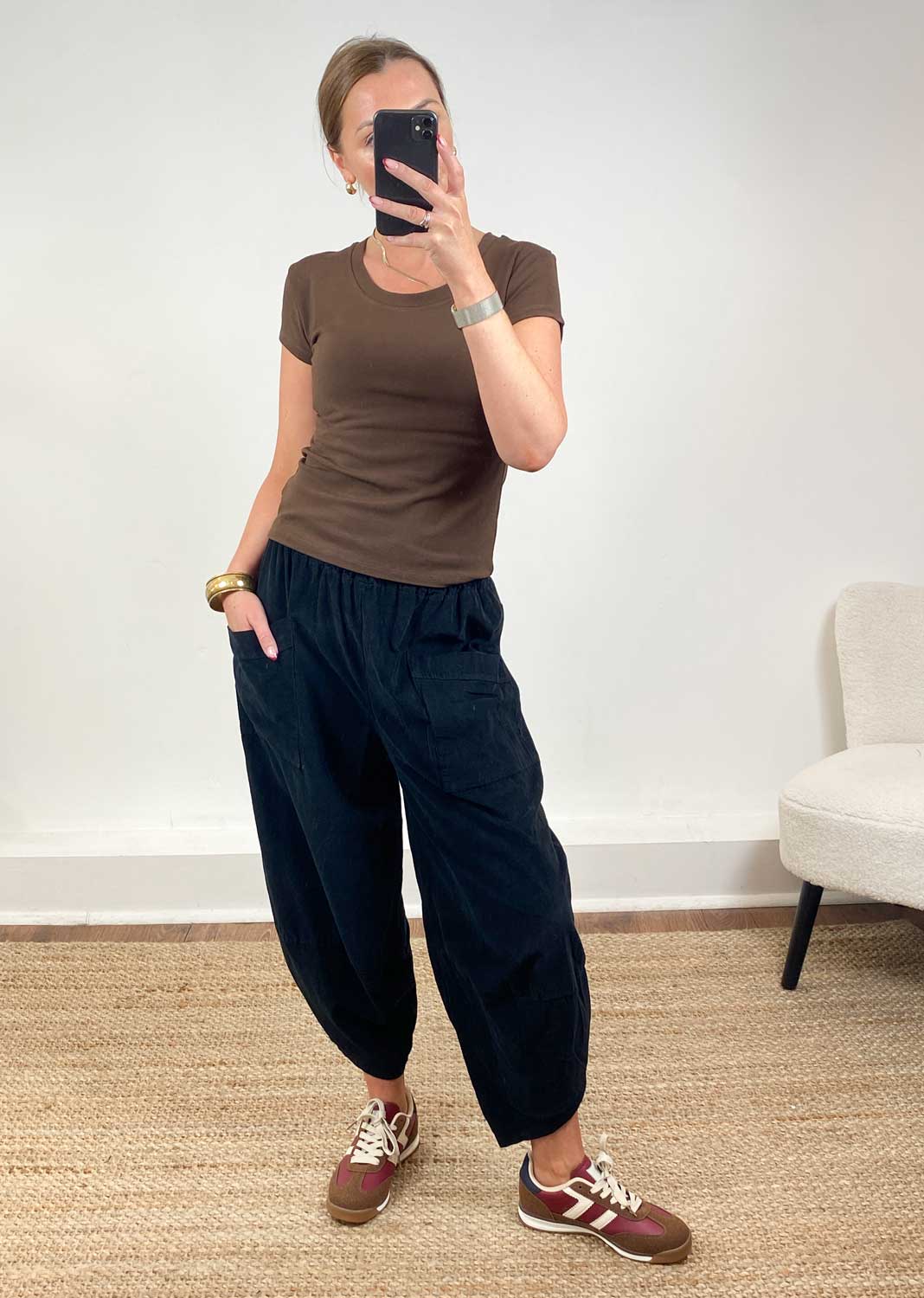 Tara Scoop Neck Tshirt Brown