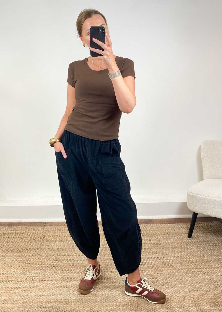 Tara Scoop Neck Tshirt Brown