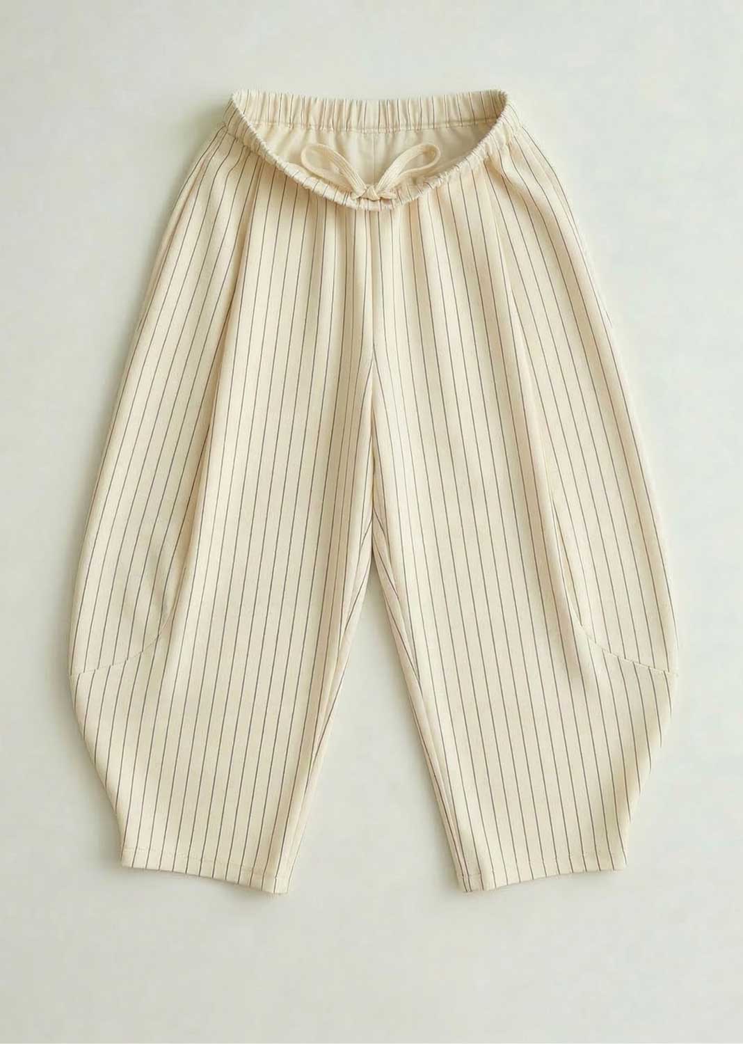 Tabitha Pinstripe Barrel Pants Ivory