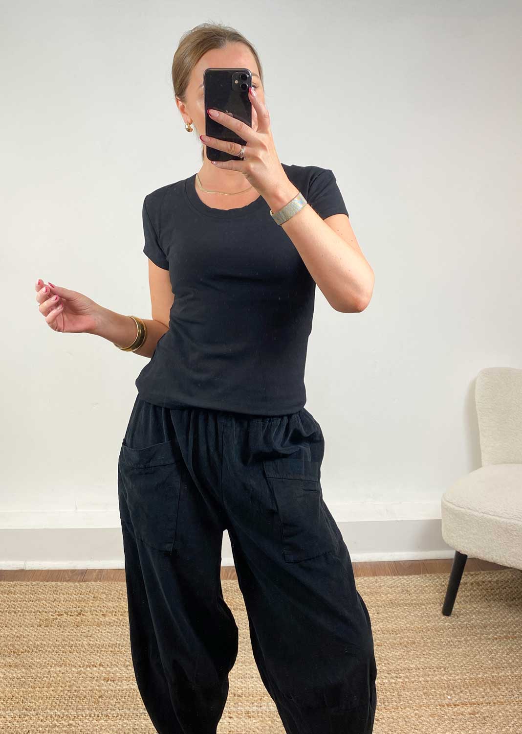 Tara Scoop Neck Tshirt Black