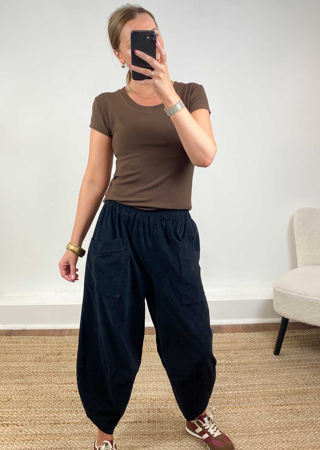 Tara Scoop Neck Tshirt Brown