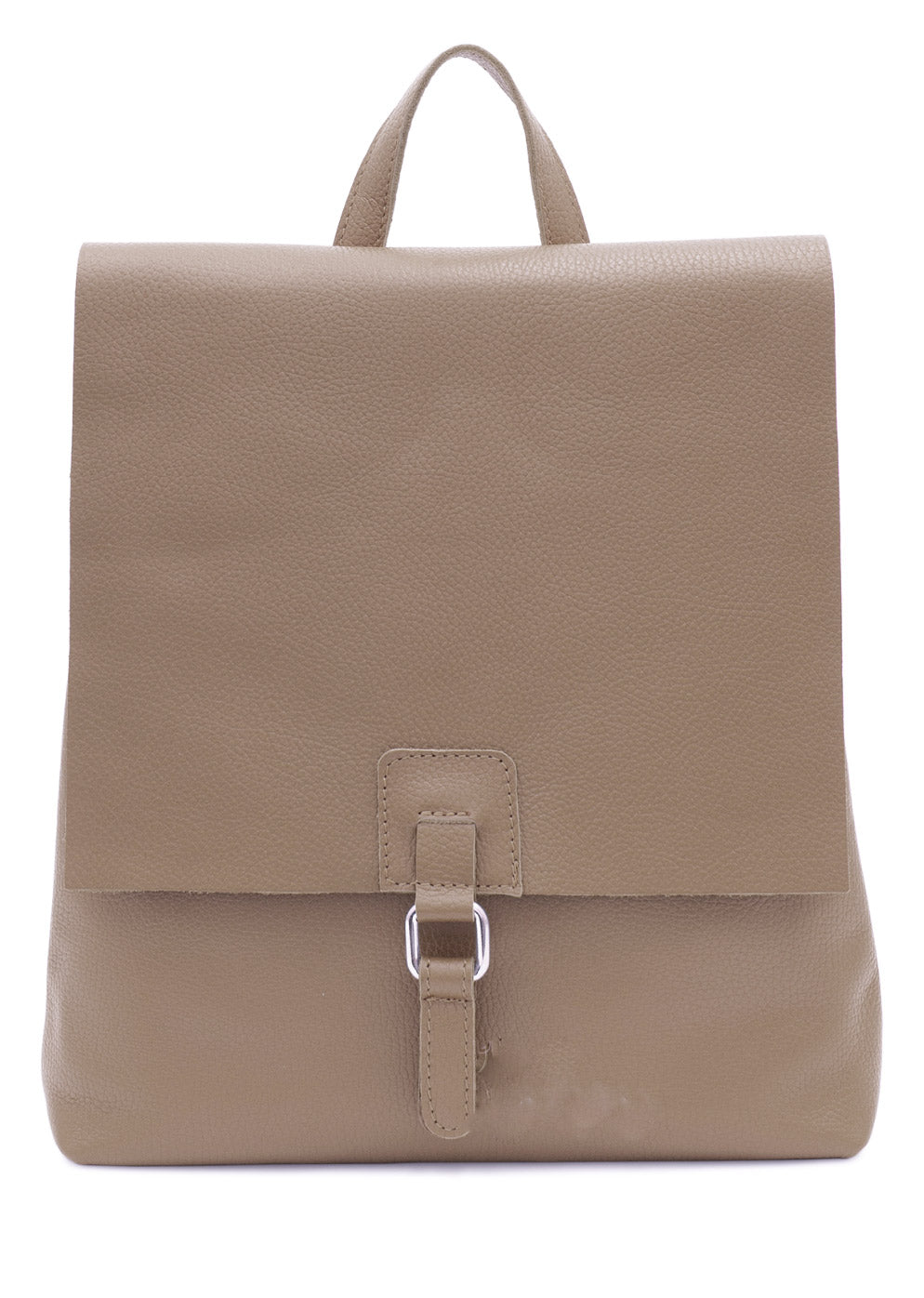 BUCKLE LEATHER BACKPACK