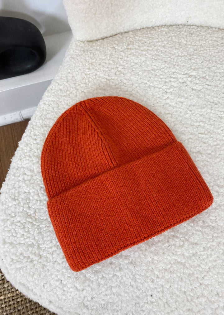 Tenby Beanie Hat in Orange