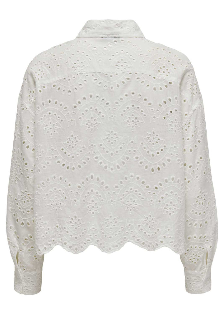 Valais Broderie Anglais Shirt in White