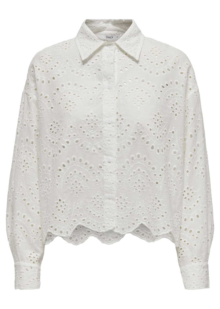Valais Broderie Anglais Shirt in White