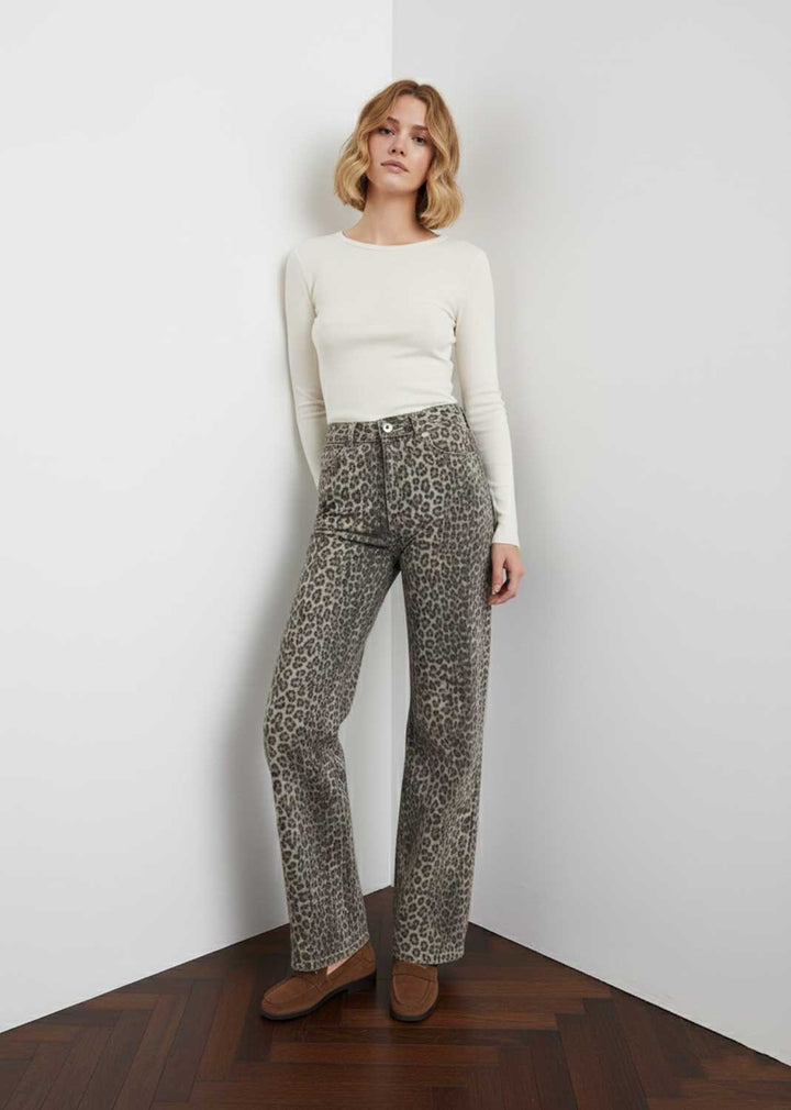 Whimsy Leopard Dad Jeans