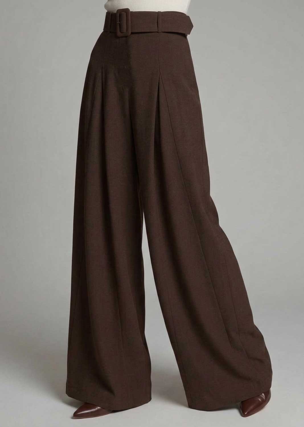 Aurelia Wide Leg Palazzo Pants Espresso