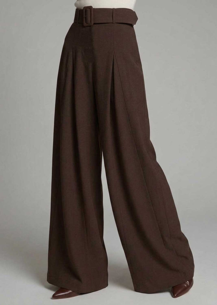 Aurelia Wide Leg Palazzo Pants Espresso