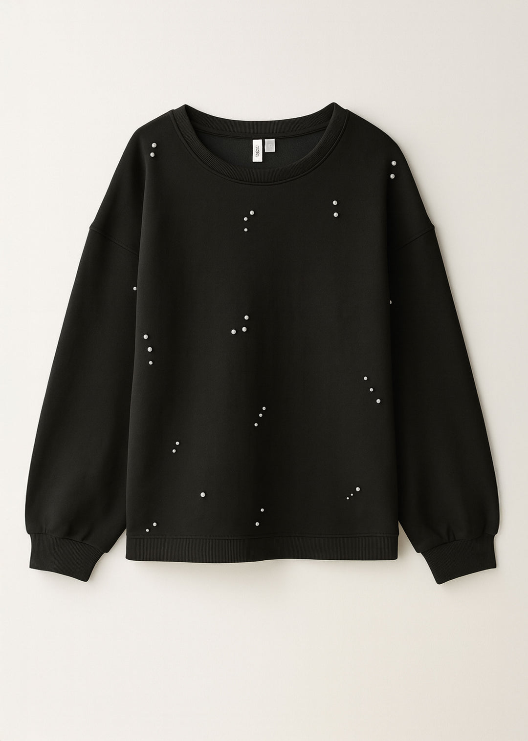  Black Sweater with pearl embellishments