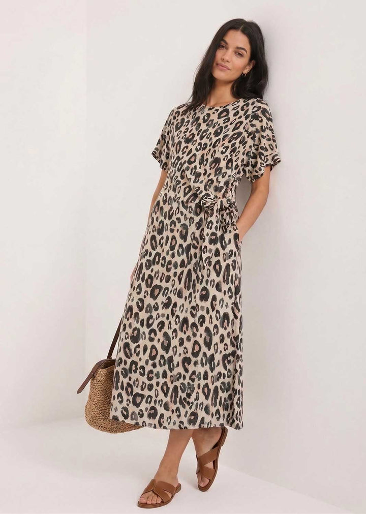 Brooke Leopard Tie Dress