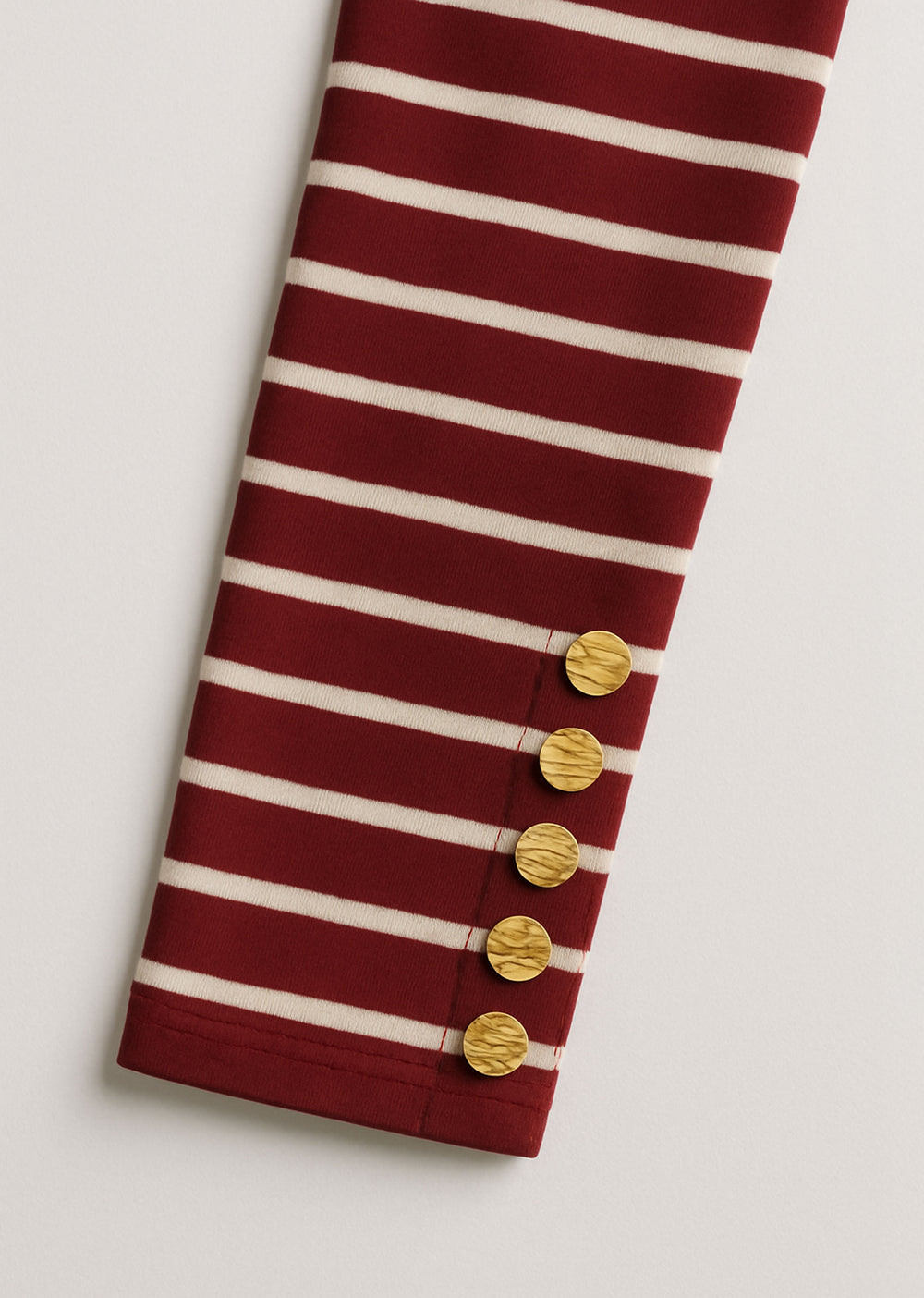 Burgundy Stripe Top